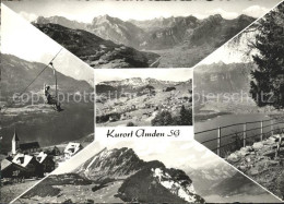 11645922 Amden SG Panorama Kurort Sessellift Kirche Walensee Alpen Betlis - Sonstige & Ohne Zuordnung