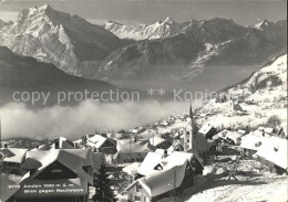 11645906 Amden SG Ortsansicht Mit Kirche Nebelmeer Rautistock Alpenpanorama Betl - Autres & Non Classés