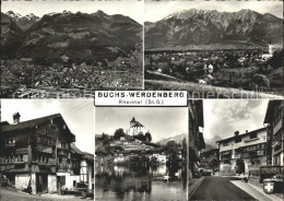 11645904 Werdenberg Gesamtansicht Mit Alpenpanorama Schloss Rhein Strassenpartie - Autres & Non Classés