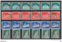 SVIZZERA:  1968  DEFINITIVA  -  4  VAL. US. -  RIPETUTI  6  VOLTE  -  YV/TELL. 818/21 - Used Stamps