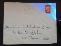 1536Ba  Marianne De Cheffer Sur Lettre Du Puy De Dôme Au 29/06/70. Rare - 1967-1970 Marianne De Cheffer