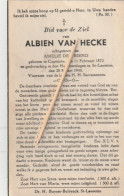 Kaprijke, Caprijcke, 1943, Albien Van Hecke, De Vriend - Andachtsbilder