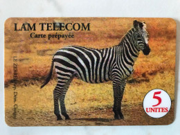 CONGO   RDC   LAM TELECOM   5 UNITS   ZEBRE  DIFFICULT - Kongo