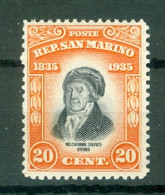 Saint Marin  Sassone  197  Ou   Michel  219  *  TB   - Unused Stamps