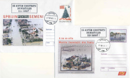 124  Inondation En Banat, 2005 - Flood: 2 Postal Stationery Covers. Météorologie Meteorology - Protección Del Medio Ambiente Y Del Clima