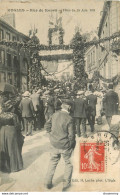 CPA Rugles-Rue De Rouen-Fêtes Du 18 Juin 1911-Timbre      L1066 - Altri & Non Classificati