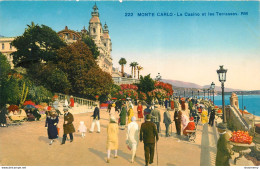 CPA Monte Carlo-Le Casino Et Les Terrasses-Timbre      L1065 - Monte-Carlo