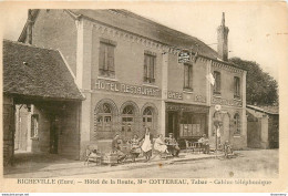 CPA Richeville-Hôtel De La Route-Cottereau-Tabac-Cabine Téléphonique-Timbre    L1057 - Autres & Non Classés