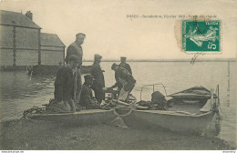 CPA Poses-Inondation Fevrier 1910-Vente De Viande-Timbre    L1057 - Autres & Non Classés