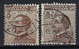 ITALIE Ca. 1906-08: 2x Le Y&T 80  Obl., 2 Nuances - Usados