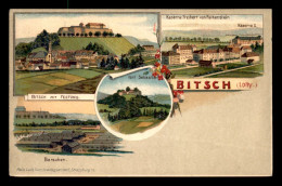 57 - BITCHE - BITSCH - CARTE LITHOGRAPHIQUE GRUSS - Bitche