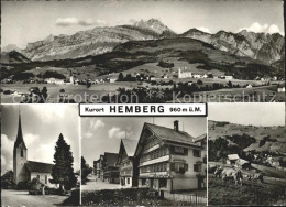 11645721 Hemberg SG Gesamtansicht Kurort Mit Alpenpanorama Kirche Kuehe Hemberg - Autres & Non Classés