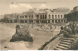 CPA Biarritz-La Plage Devant Le Casino       L1197 - Biarritz