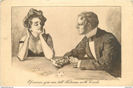 CPA Illustration-Of Course You Can Tell Fortunes With Cards-Timbre       L1196 - 1900-1949