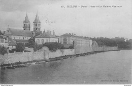 CPA Melun-Notre Dame Et La Maison Centrale-Timbre      L1398 - Melun