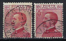 ITALIE Ca. 1906-08: 2x Le Y&T 182  Obl., 2 Nuances - Used