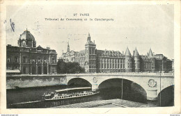 CPA Paris-Tribunal De Commerce Et La Conciergerie-Timbre   L1330 - Sonstige Sehenswürdigkeiten