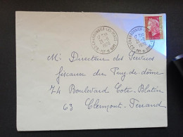 1536Ba  Marianne De Cheffer Sur Lettre Du Puy De Dôme En 1970 - 1967-1970 Marianne Of Cheffer