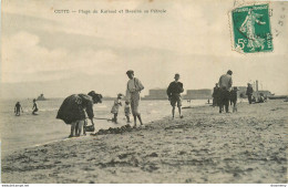 CPA Cette-Plage Du Kursaal Et Bassins Au Pétrole-Timbre      L1248 - Sete (Cette)