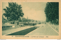 CPA Chalon Sur Saône-Le Port Sur Le Canal-Timbre      L1428 - Chalon Sur Saone