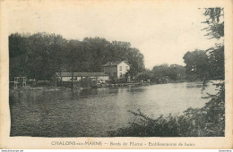 CPA Chalons Sur Marne-Bords De Marne-Etablissements De Bains-Timbre      L1425 - Châlons-sur-Marne