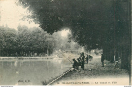 CPA Châlons Sur Marne-Le Canal Et L'Ile-Timbre      L1402 - Châlons-sur-Marne