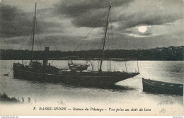 CPA Basse Indre-Bateau Du Pilotage-Vue Prise Au Clair De Lune      L1540 - Andere & Zonder Classificatie