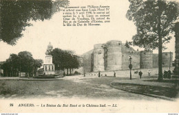 CPA Angers-La Statue Du Roi René Et Le Château Sud       L1510 - Angers