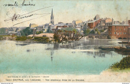 CPA Coutras Près Libourne-Vue Générale Prise De La Dronne-Timbre     L1505 - Otros & Sin Clasificación