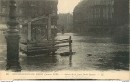 CPA Paris-Inondations-Autour De La Gare St-Lazare   L1498 - Überschwemmung 1910