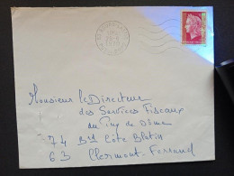 1536Ba  Marianne De Cheffer Sur Lettre Du Puy De Dôme En 1970 - 1967-1970 Marianne De Cheffer