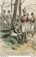 CPA Militaria-Illustration-Maurice Toussaint-Ecole Militaire De Saint Cyr-Compagnie D'élite-1814-RARE    L1490 - Uniformi