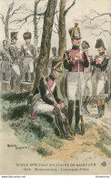 CPA Militaria-Illustration-Maurice Toussaint-Ecole Militaire De Saint Cyr-Compagnie D'élite-1814-RARE    L1490 - Uniformen