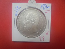 Léopold II. 5 FRANCS 1870 ARGENT (A.2) - 5 Francs
