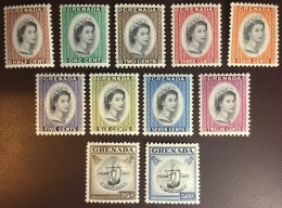 Grenada 1953 - 1955 Definitives Set To 50c MNH - Grenade (...-1974)