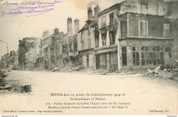 CPA Reims Dans Ses Années De Bombardements-Ruines Fumantes De La Rue Chanzy     L1624 - Reims