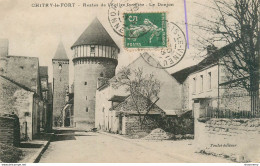 CPA Chitry Le Fort-Restes De L'église Fortifiée-Le Donjon-Timbre       L1594 - Autres & Non Classés