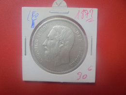 Léopold II. 5 FRANCS 1872 ARGENT (A.2) - 5 Francs