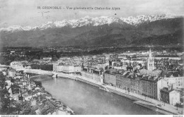 CPA Grenoble-Vue Générale Et La Chaine Des Alpes-38-Timbre     L1674 - Grenoble