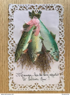 CPA Fantaisie-Carte à Système-Poissons-Timbre     L1761 - Dreh- Und Zugkarten