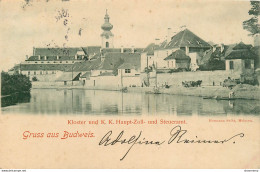 CPA Gruss Aus Budweis-Kloster Und K.K. Haupt Zoll Und Steueramt-Timbre     L1698 - Czech Republic