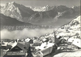 11645617 Amden SG Ortsansicht Mit Kirche Nebelmeer Rautistock Alpenpanorama Betl - Sonstige & Ohne Zuordnung