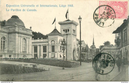 CPA Exposition Universelle Et Internationale Liège-Le Pavillon De Canada-Timbre       L1778 - Luik