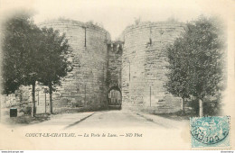 CPA Coucy Le Château-La Porte De Laon-4-Timbre      L1778 - Other & Unclassified