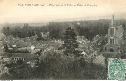 CPA Montfort L'Amaury-Panorama De La Ville-Eglise Et Cimetière-Timbre   L1777 - Montfort L'Amaury