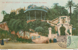 CPA Mont Carlo-Entrée Des Jardins Du Casino-101-Timbre      L1771 - Monte-Carlo