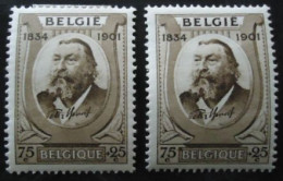 BELGIQUE N°385 X2 MH* - Nuevos