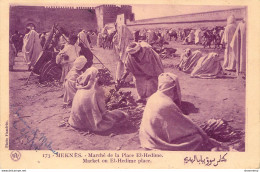 CPA Meknès-Marché De La Place El-Hedine-173     L1948 - Meknes