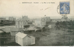 CPA Denneville-Plage-La Mer Et Les Châlets-1-Timbre       L1853 - Other & Unclassified