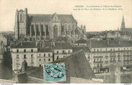 CPA Nantes-La Cathédrale Et L'église St Clément-Timbre     L2160 - Nantes